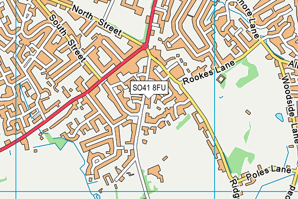 SO41 8FU map - OS VectorMap District (Ordnance Survey)
