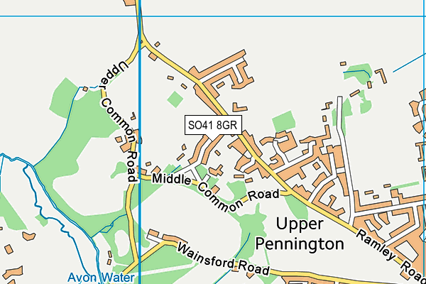 SO41 8GR map - OS VectorMap District (Ordnance Survey)