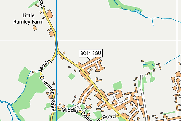 SO41 8GU map - OS VectorMap District (Ordnance Survey)