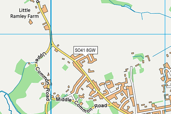 SO41 8GW map - OS VectorMap District (Ordnance Survey)