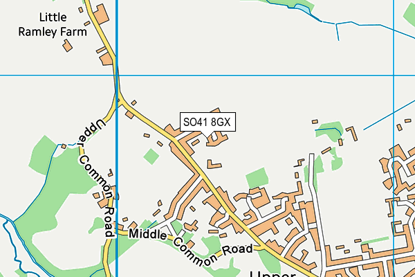 SO41 8GX map - OS VectorMap District (Ordnance Survey)