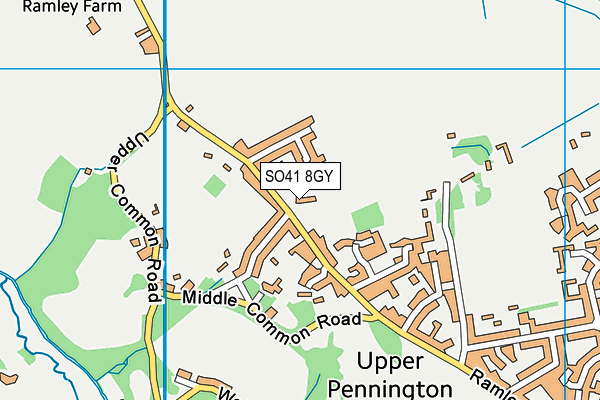 SO41 8GY map - OS VectorMap District (Ordnance Survey)
