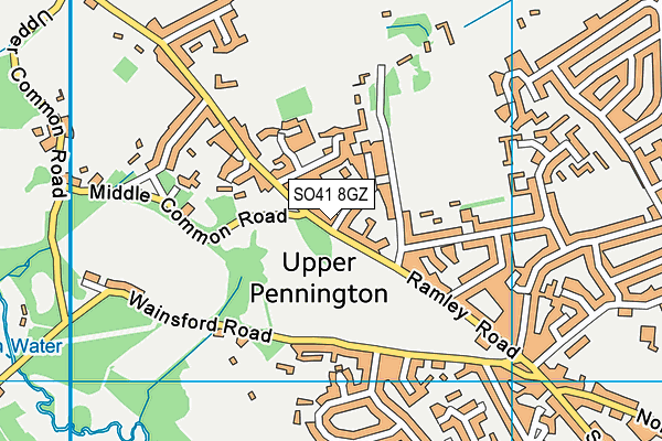 SO41 8GZ map - OS VectorMap District (Ordnance Survey)
