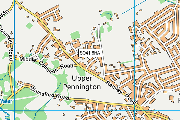 SO41 8HA map - OS VectorMap District (Ordnance Survey)