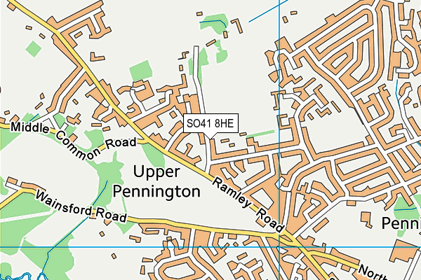 SO41 8HE map - OS VectorMap District (Ordnance Survey)