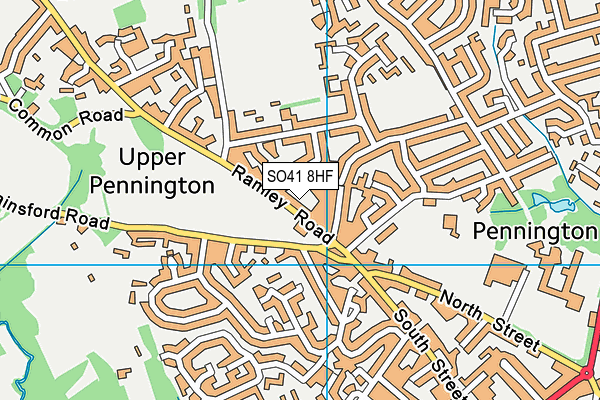 SO41 8HF map - OS VectorMap District (Ordnance Survey)