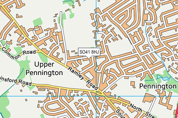 SO41 8HJ map - OS VectorMap District (Ordnance Survey)