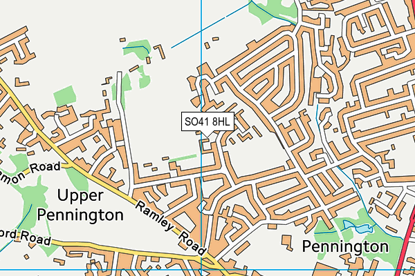 SO41 8HL map - OS VectorMap District (Ordnance Survey)