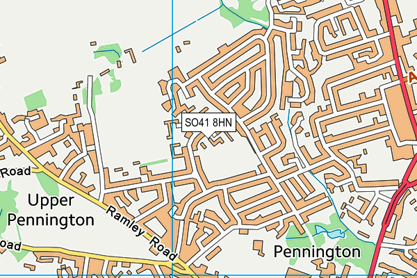 SO41 8HN map - OS VectorMap District (Ordnance Survey)
