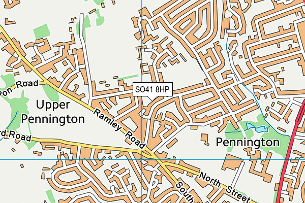 SO41 8HP map - OS VectorMap District (Ordnance Survey)