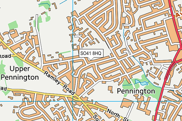 SO41 8HQ map - OS VectorMap District (Ordnance Survey)