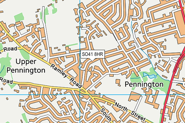 SO41 8HR map - OS VectorMap District (Ordnance Survey)
