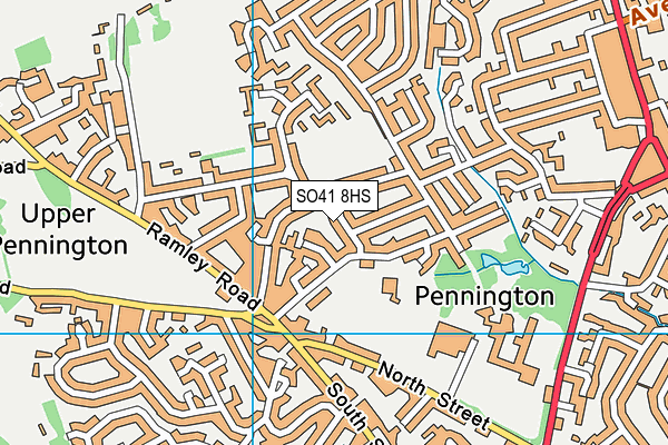 SO41 8HS map - OS VectorMap District (Ordnance Survey)