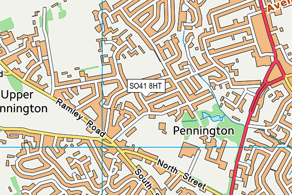SO41 8HT map - OS VectorMap District (Ordnance Survey)