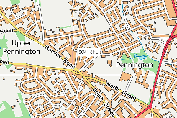 SO41 8HU map - OS VectorMap District (Ordnance Survey)