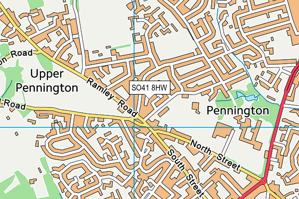 SO41 8HW map - OS VectorMap District (Ordnance Survey)