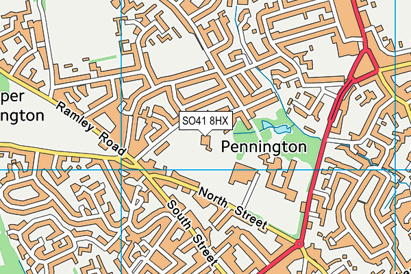 Pennington Church of England Junior School map (SO41 8HX) - OS VectorMap District (Ordnance Survey)