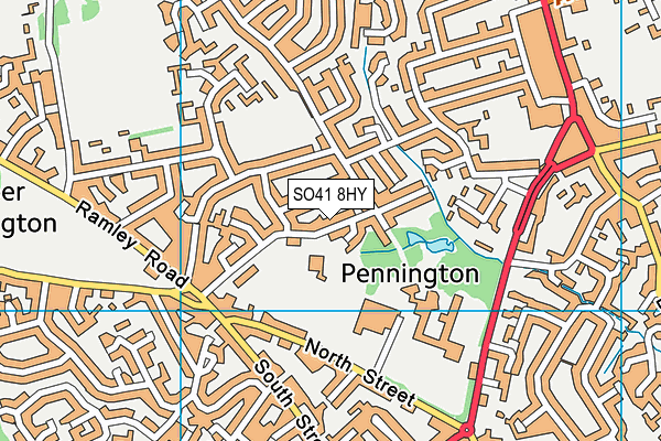 SO41 8HY map - OS VectorMap District (Ordnance Survey)