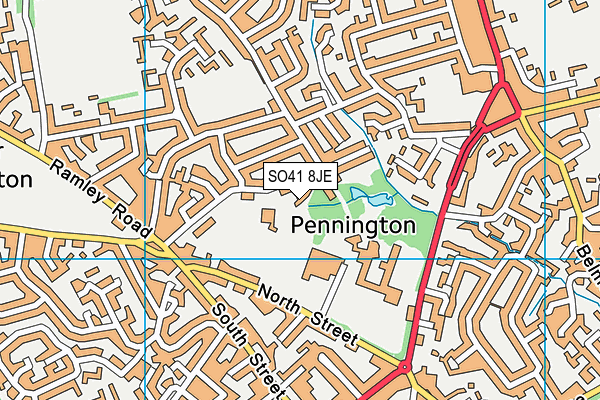 SO41 8JE map - OS VectorMap District (Ordnance Survey)