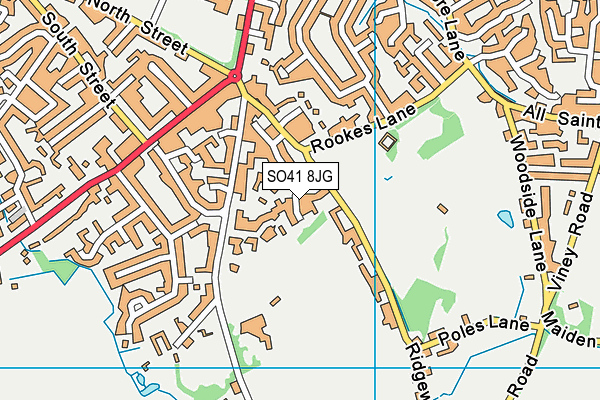 Woodside Park map (SO41 8JG) - OS VectorMap District (Ordnance Survey)