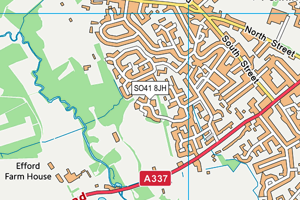 SO41 8JH map - OS VectorMap District (Ordnance Survey)