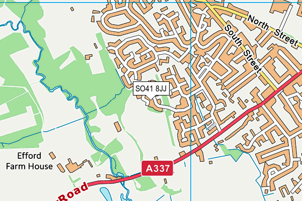 SO41 8JJ map - OS VectorMap District (Ordnance Survey)