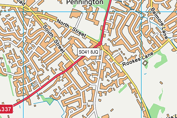 SO41 8JQ map - OS VectorMap District (Ordnance Survey)