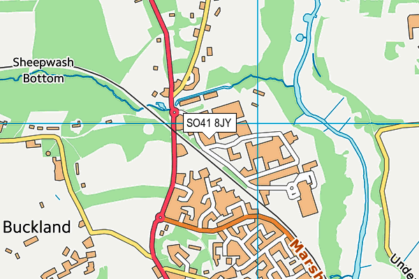 SO41 8JY map - OS VectorMap District (Ordnance Survey)