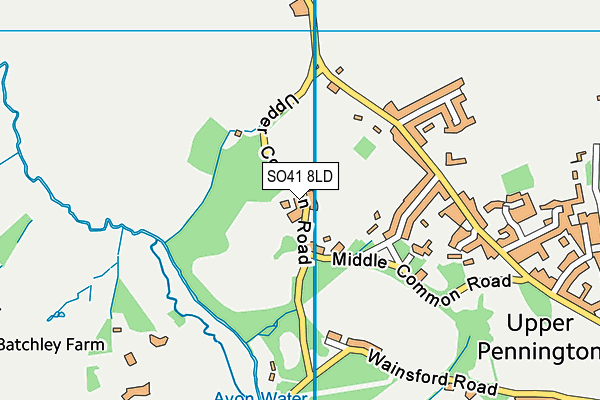 SO41 8LD map - OS VectorMap District (Ordnance Survey)