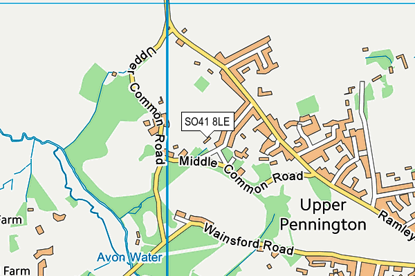 SO41 8LE map - OS VectorMap District (Ordnance Survey)