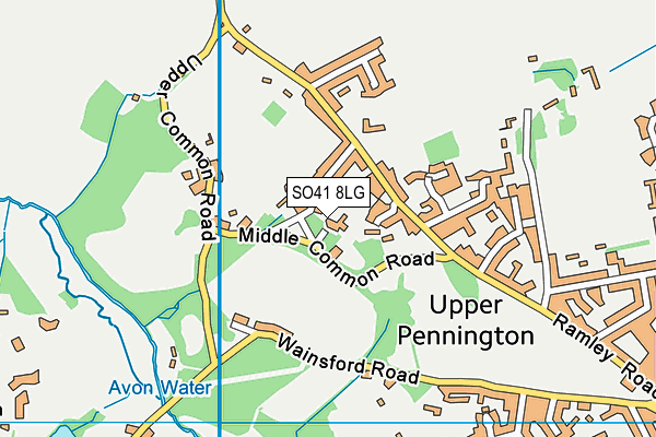 SO41 8LG map - OS VectorMap District (Ordnance Survey)