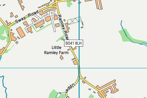 SO41 8LH map - OS VectorMap District (Ordnance Survey)