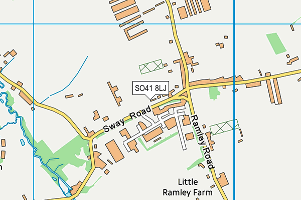 SO41 8LJ map - OS VectorMap District (Ordnance Survey)