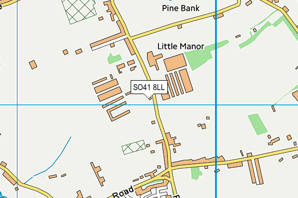 SO41 8LL map - OS VectorMap District (Ordnance Survey)