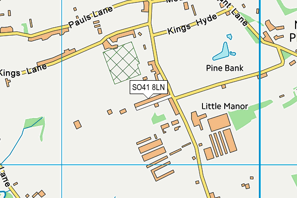 SO41 8LN map - OS VectorMap District (Ordnance Survey)