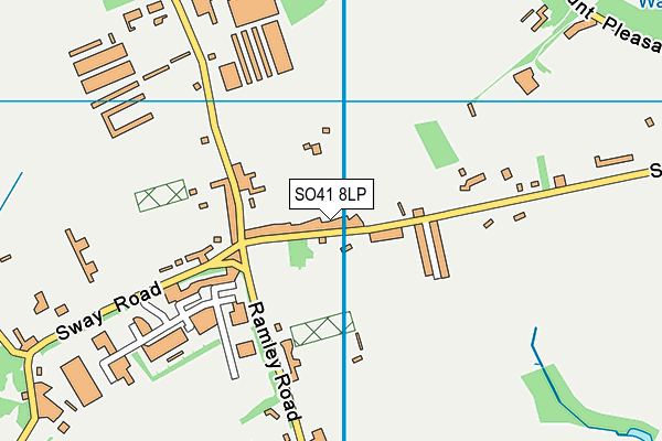 SO41 8LP map - OS VectorMap District (Ordnance Survey)