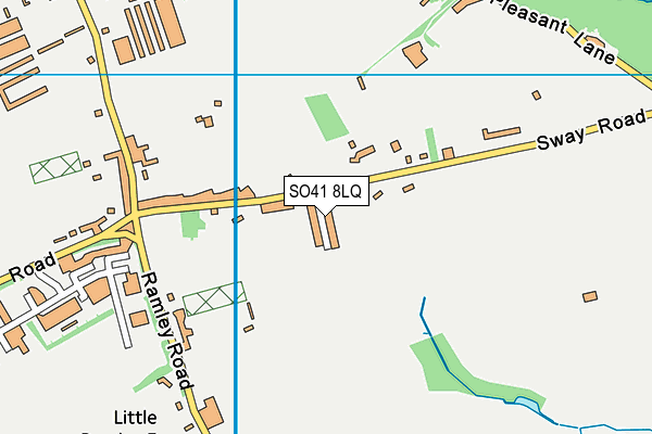 SO41 8LQ map - OS VectorMap District (Ordnance Survey)