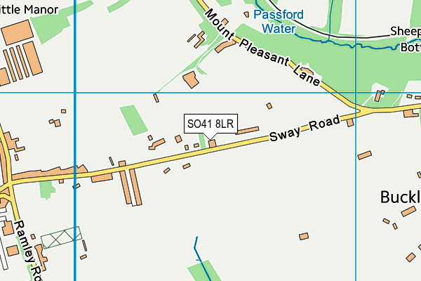 SO41 8LR map - OS VectorMap District (Ordnance Survey)