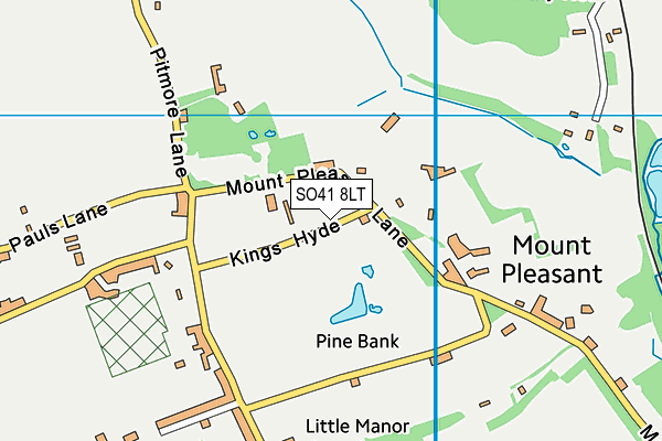 SO41 8LT map - OS VectorMap District (Ordnance Survey)