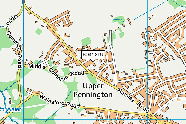 SO41 8LU map - OS VectorMap District (Ordnance Survey)