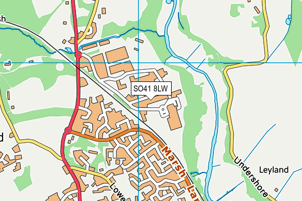 SO41 8LW map - OS VectorMap District (Ordnance Survey)
