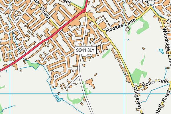SO41 8LY map - OS VectorMap District (Ordnance Survey)
