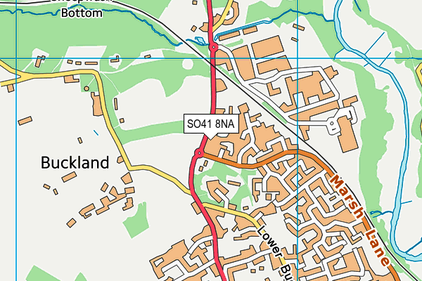 SO41 8NA map - OS VectorMap District (Ordnance Survey)