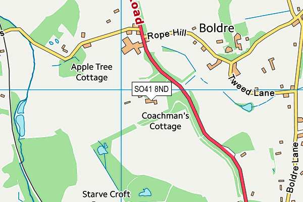 SO41 8ND map - OS VectorMap District (Ordnance Survey)