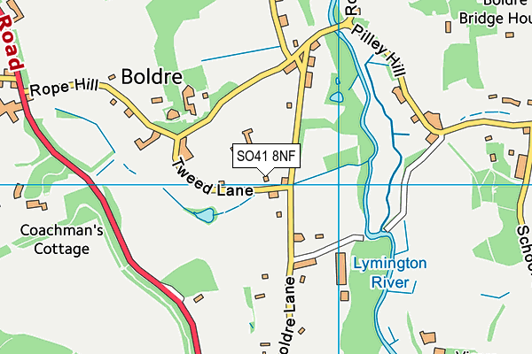 SO41 8NF map - OS VectorMap District (Ordnance Survey)