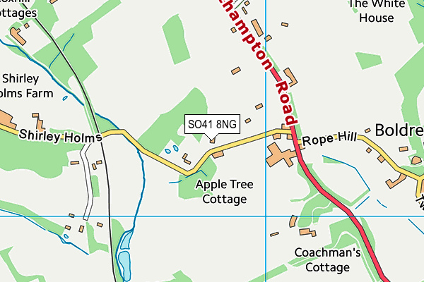 SO41 8NG map - OS VectorMap District (Ordnance Survey)