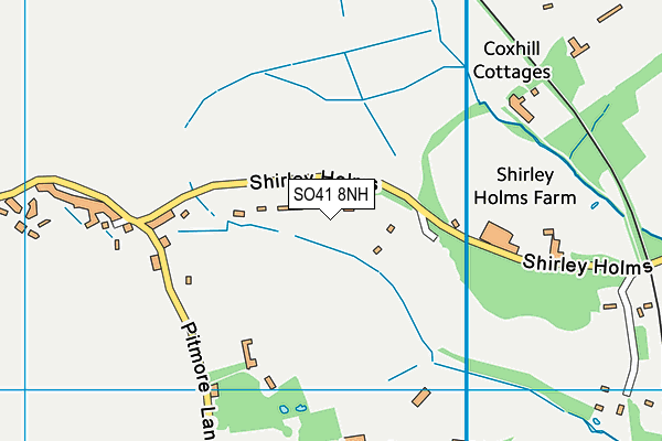 SO41 8NH map - OS VectorMap District (Ordnance Survey)