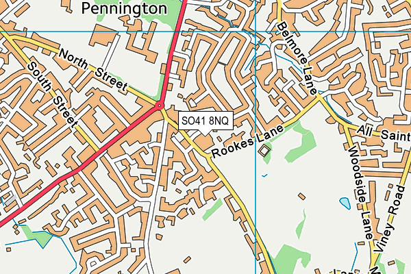 SO41 8NQ map - OS VectorMap District (Ordnance Survey)