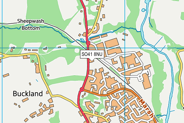 SO41 8NU map - OS VectorMap District (Ordnance Survey)