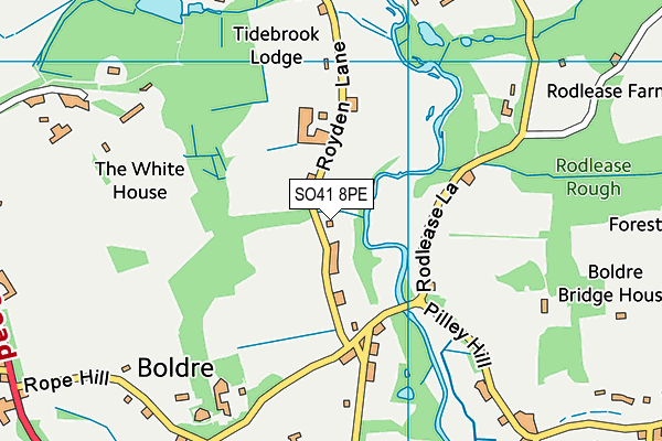 SO41 8PE map - OS VectorMap District (Ordnance Survey)